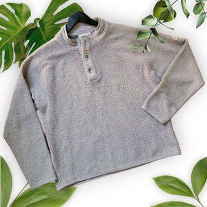 Weird Fish Ecru Knit Cotton Sweater - sz XL